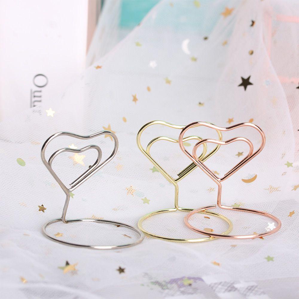 FAY 1 Giá Đỡ Kẹp Giấy / Ảnh Để Bàn Hình Trái Tim Lãng Mạn