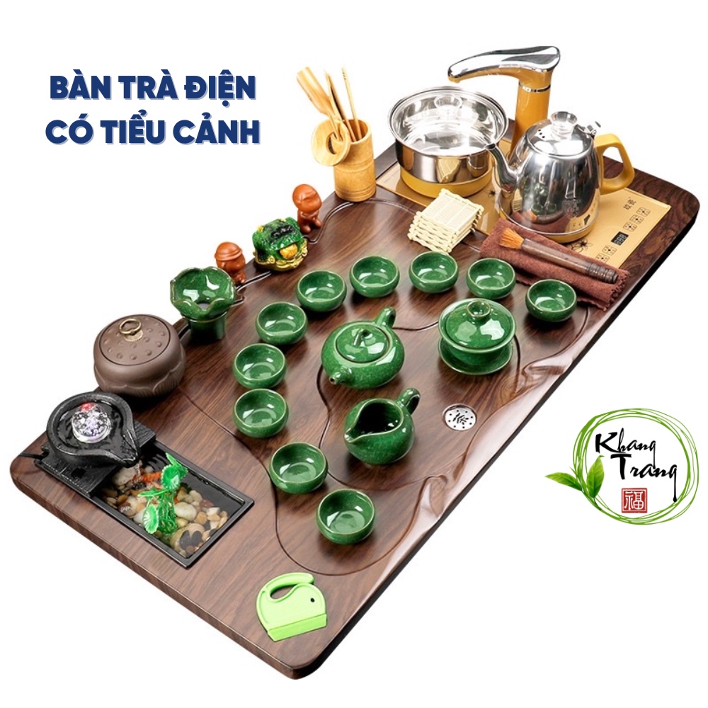 Bàn trà điện tự động 💥 CAO CẤP 💥 Bàn trà điện có tiểu cảnh thác nước với đường nét cổ điển độc đáo