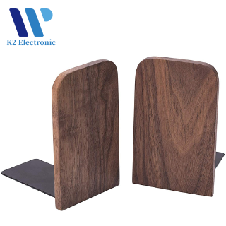 Giá Đỡ Sách Bằng Gỗ Óc Chó Màu Đen (K2V)