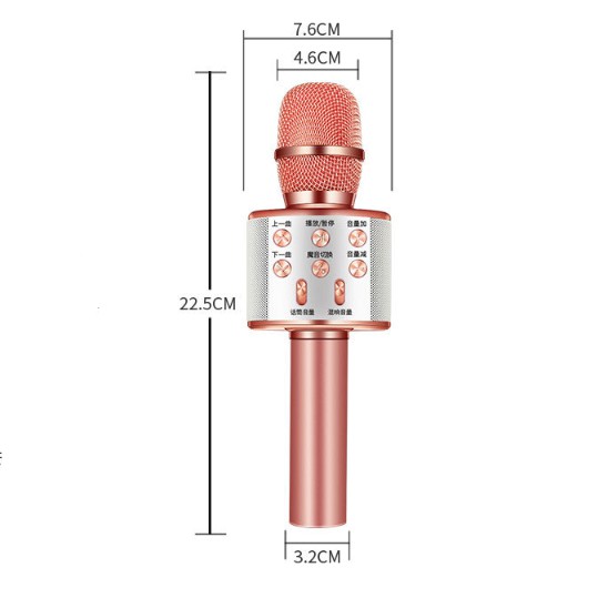 Micro Bluetooth chất lượng cao, Micro hát karaoke tại nhà Bluetooth thoải mái hát