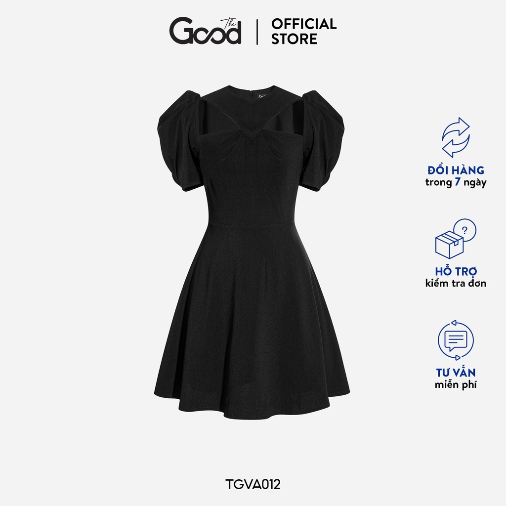 Váy Xòe Xoắn Ngực Tay Xếp The Good/Freya Dress