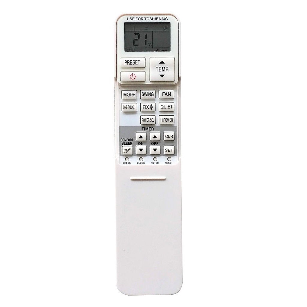 REMOTE MÁY LẠNH TOSHIBA MỚI DÒNG RAS-XXX KCV-V (3 NÚT-NẮP TRƯỢT) - ĐIỀU KHIỂN ĐIỀU HÒA TOSHIBA DÒNG RAS-XXX KCV-V
