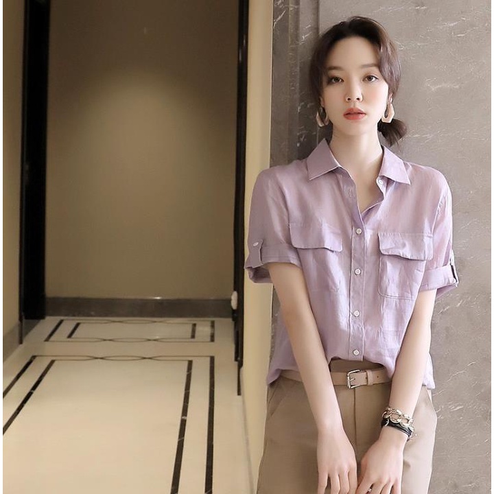 Áo Sơ Mi Dáng Rộng Kiểu Phương Tây Thời Trang Mùa Hè Cá Tính