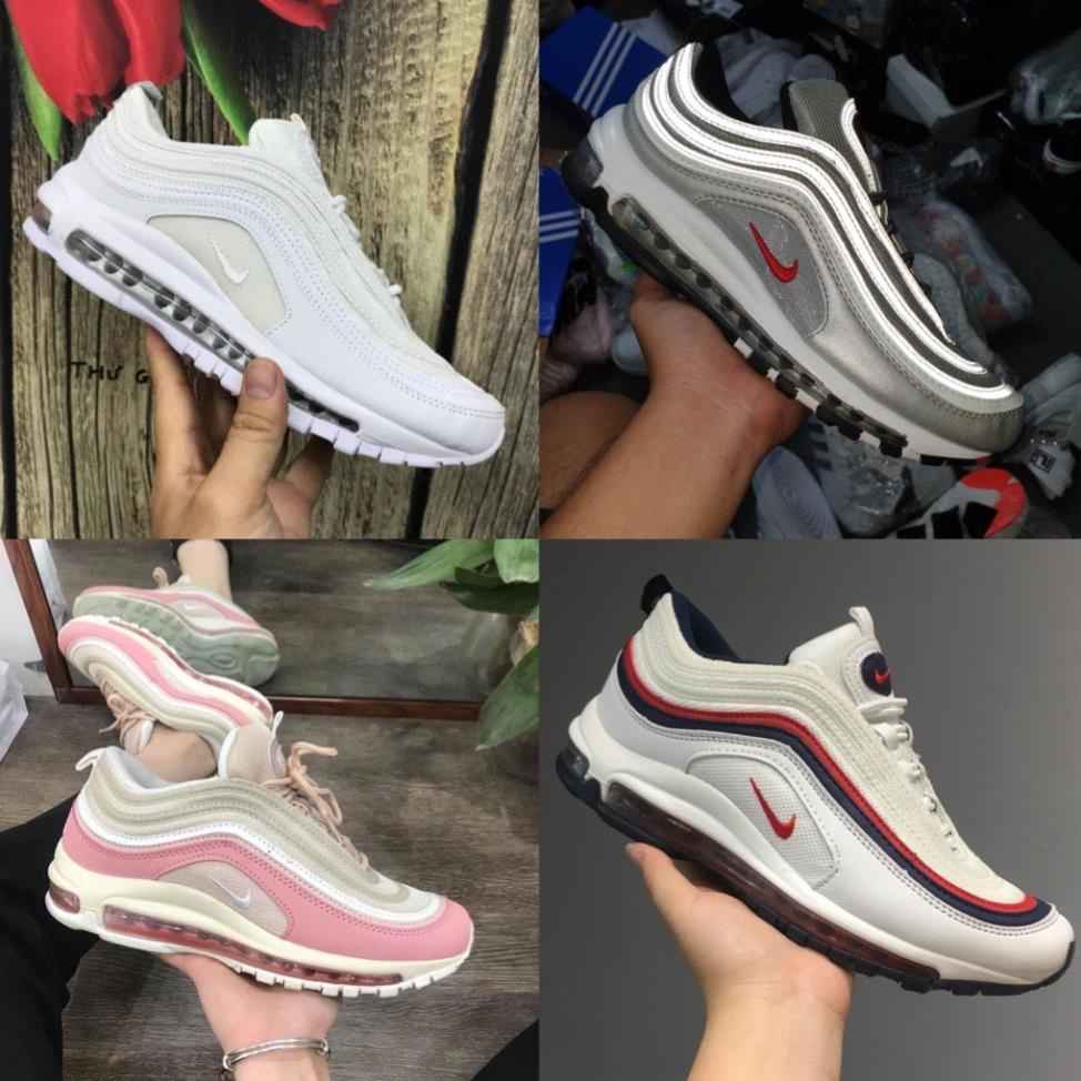 Giày Thể Thao,Giày sneaker,Giày 𝐌𝐚𝐱 𝟗𝟕 màu bạc , hồng , trắng -kh1