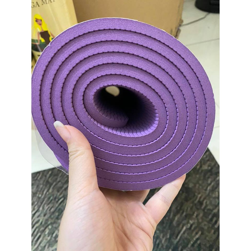 Thảm tập yoga/gym 2 lớp dày 6mm chống trơn trượt