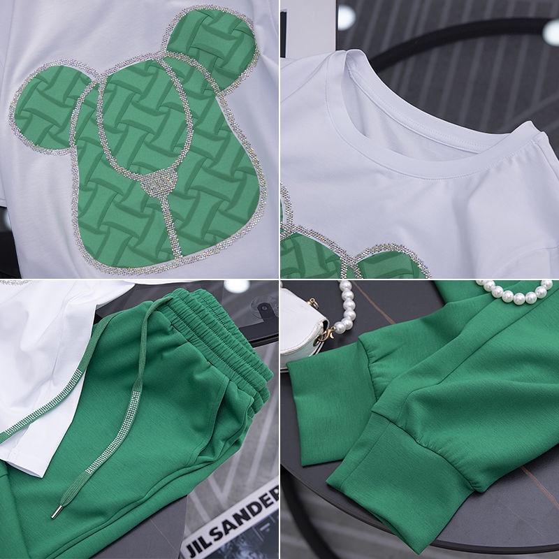 Bộ Đồ Thể Thao Ngắn Tay Thời Trang Mùa Hè Phong Cách Phương Tây Dành Cho Nữ