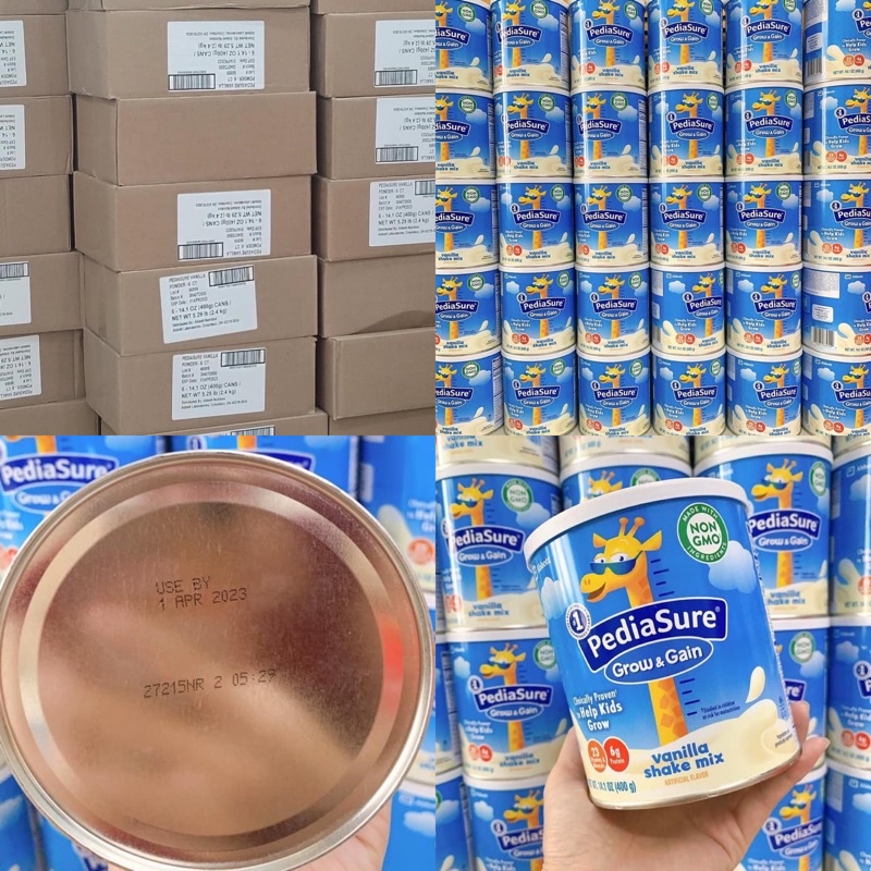 6 lon Sữa bột Pediasure Shake Mix hàng Mỹ gửi air hộp 397gr