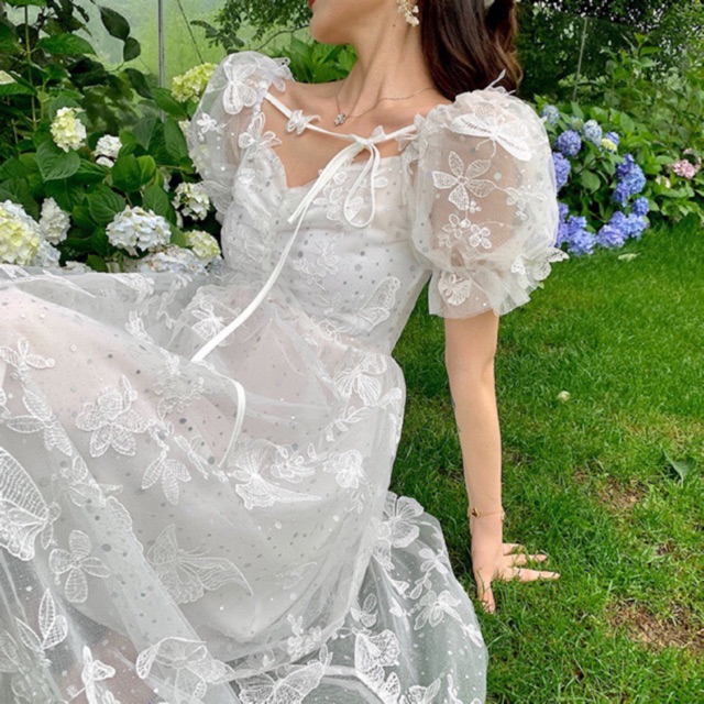 Đầm công chúa butterfly dáng ngắn buộc dây dễ thương ♡ | BigBuy360 - bigbuy360.vn