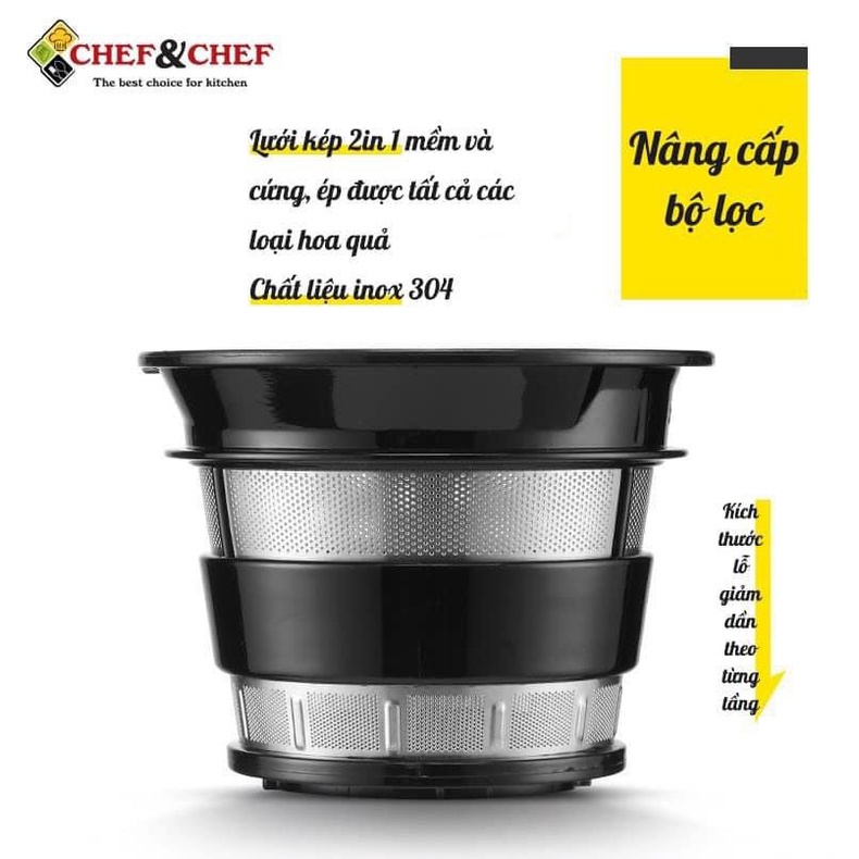 MÁY ÉP CHẬM NGUYÊN QUẢ CHEF&amp;CHEF CH-333 VẬN HÀNG CỰC ÊM ÁI KO TẠO TIẾNG ỒN