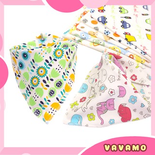 Khăn tam giác cho bé cotton 2 lớp có cúc bấm mềm mịn thoáng khí KH01