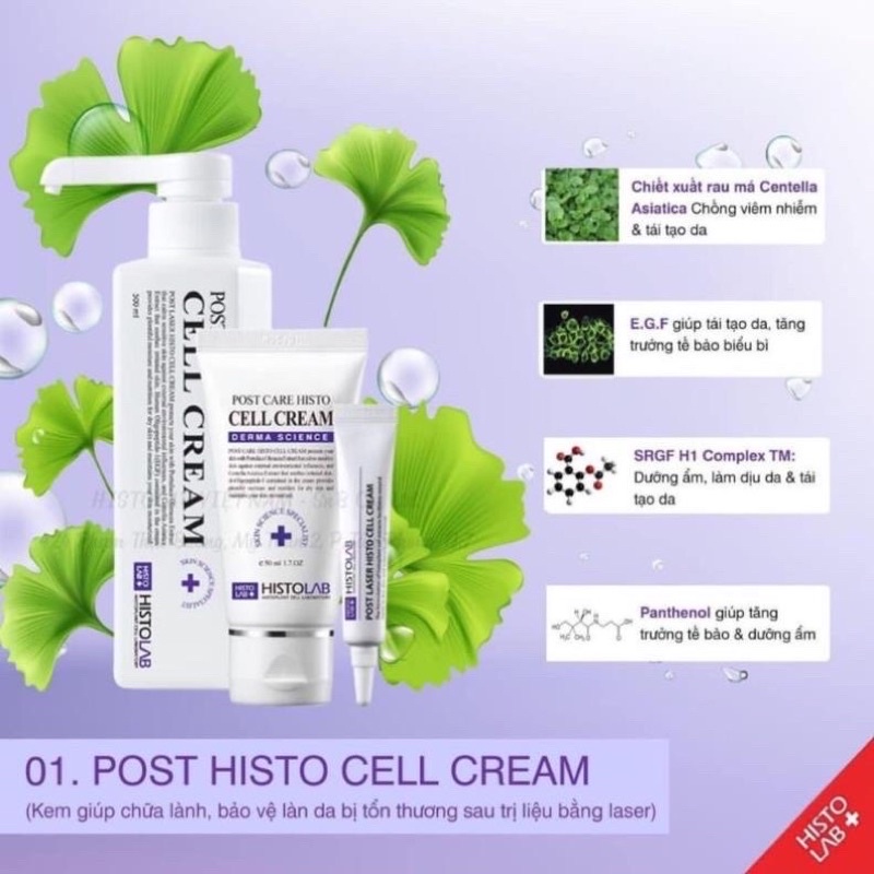 Histolab kem phục hồi da sau treatment Cell Cream 50ml chính hãng
