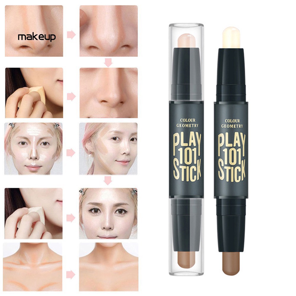 (hàng Mới Về) Thỏi Kem Che Khuyết Điểm Hai Đầu Kiêm Tạo Khối / Bắt Sáng Cao Cấp
