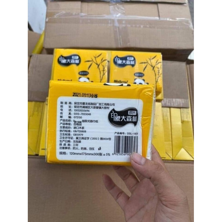 Hộp 3 gói khăn giấy gấu trúc cao cấp qùa tặng từ Unilever