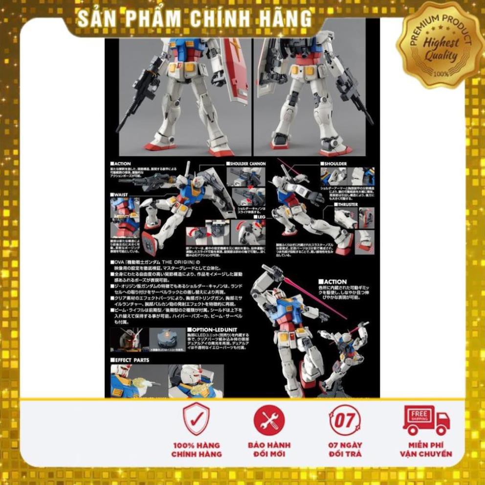 Đồ chơi trẻ em - Mô hình lắp ráp Gundam Bandai Mg Rx-78-2 Origin 1/100 Uc
