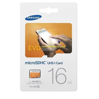 Thẻ nhớ Micro SDHC Samsung Evo class 10 UHS-I  - 16 GB , 48 MB/s