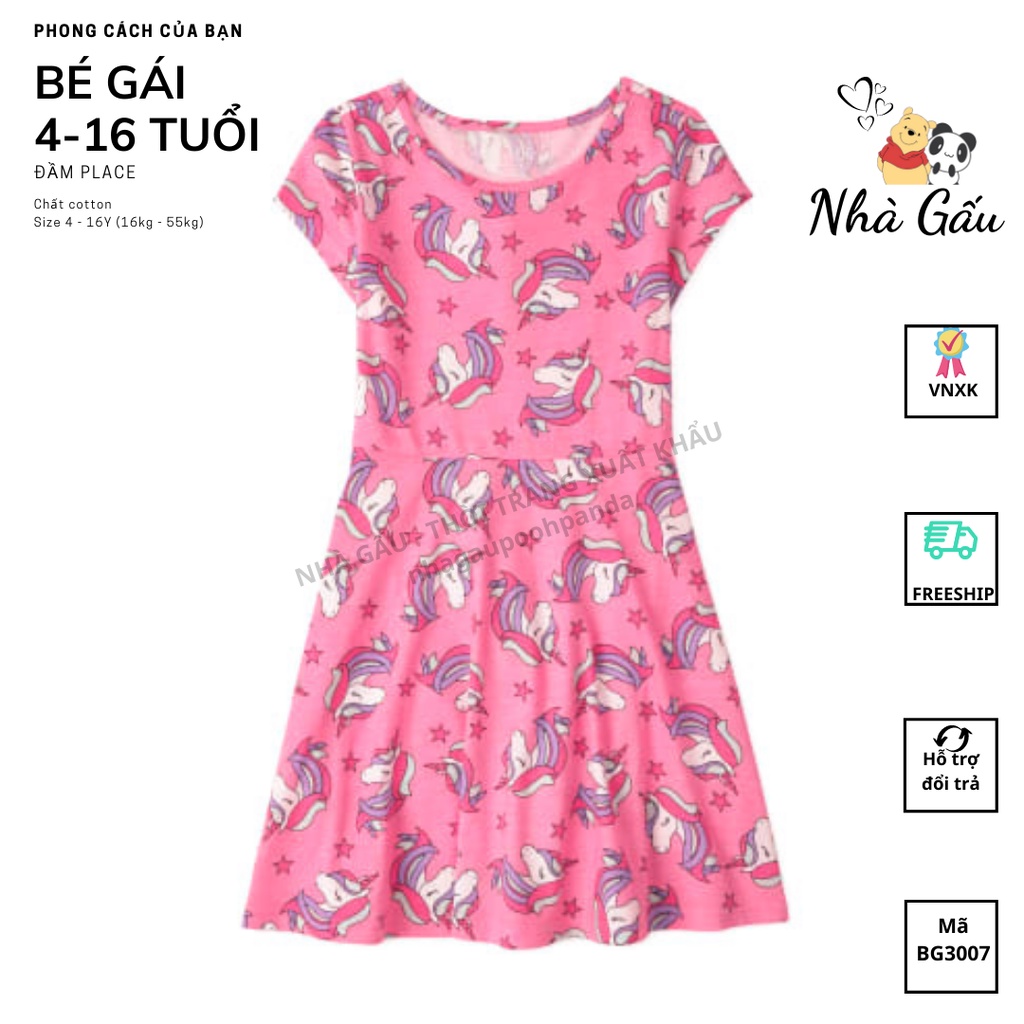 Đầm pony hồng size lớn BG2233