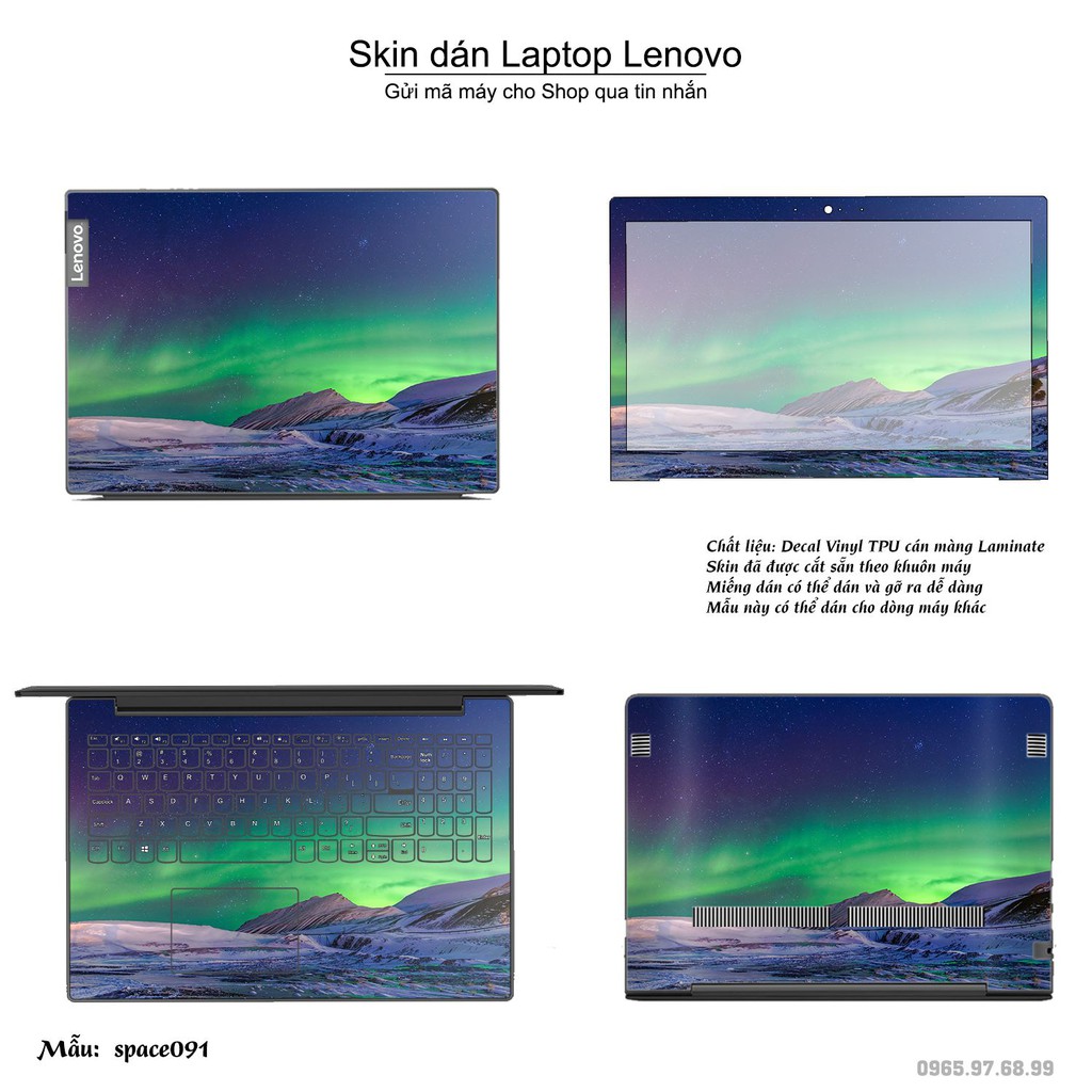 Skin dán Laptop Lenovo in hình không gian _nhiều mẫu 16 (inbox mã máy cho Shop)