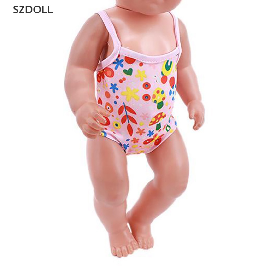 Doll Clothes Flower Swimsuit Clothes For 43cm Baby 18 Inch Doll Accessories  DOM