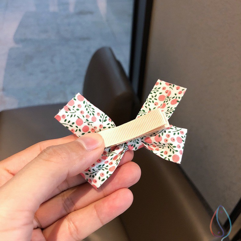 Kẹp tóc cho bé gái set 2 chiếc đính nơ rất dễ thương phiên bản Hàn Quốc