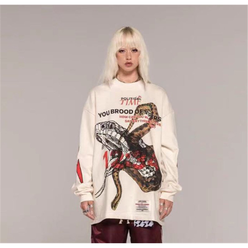 Hàng Bán Chạy RRR123 Áo Sweater Cotton Cổ Tròn Tay Dài In Phác Thảo Diper Wash Diper Unisex