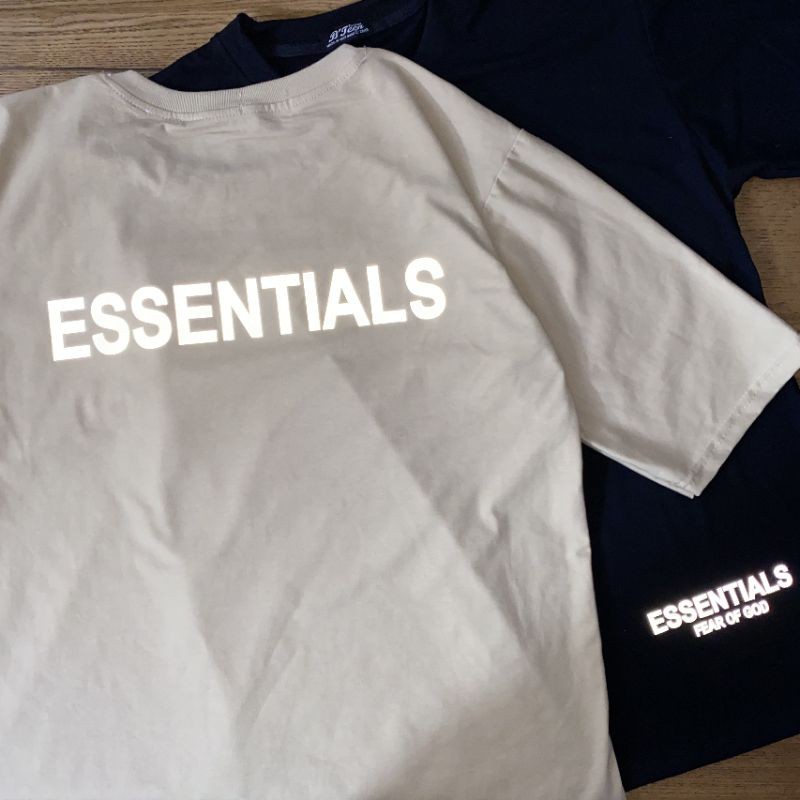 Áo thun  ❤Có size phản quang tay lỡ unisex ESSENTIALS