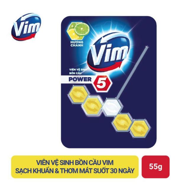 Vim Treo Bồn Cầu Vim Hương Chanh 55g