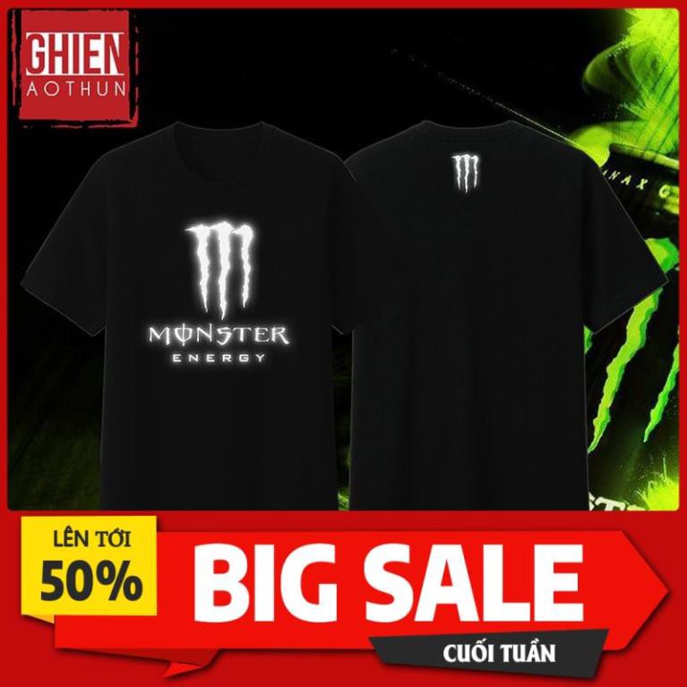 Áo thun UMAD unisex racing biker energy drink Monster phản quang nam nữ tay ngắn có big size (40kg-110kg) ྇
