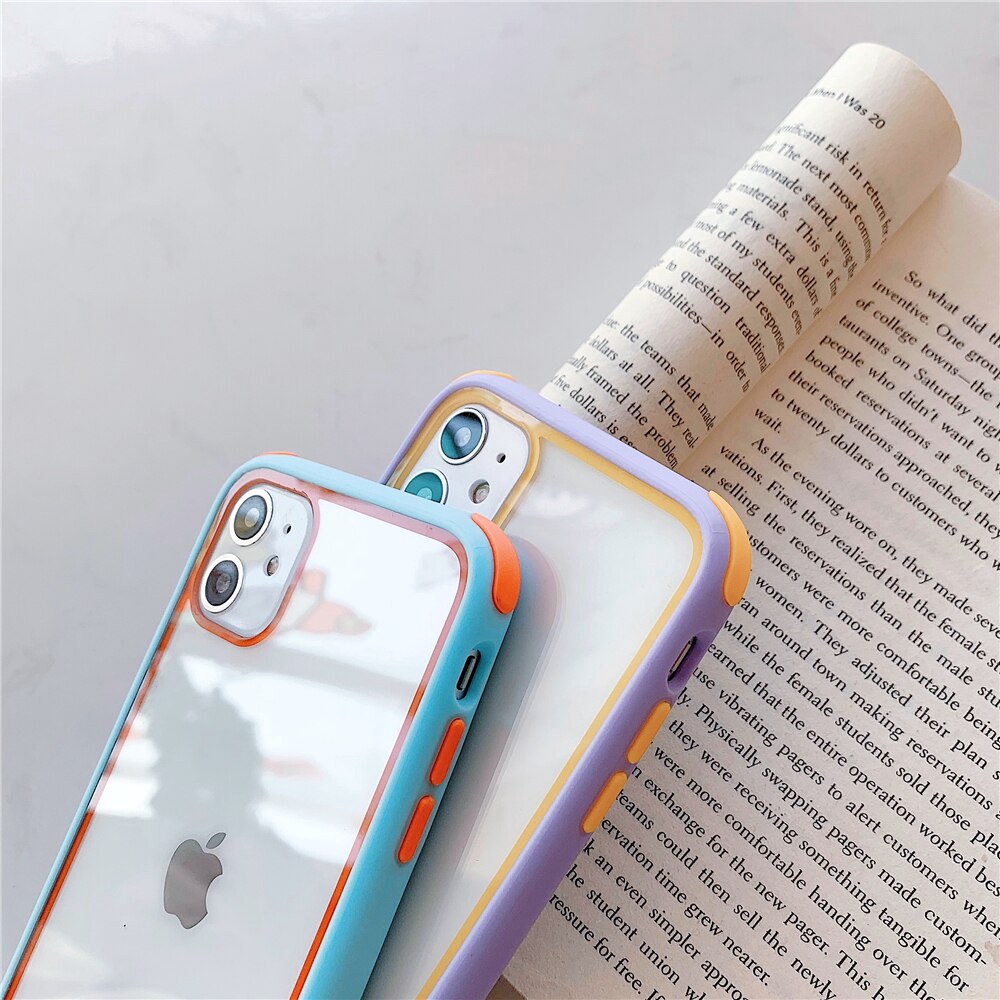 Ốp Lưng Trong Suốt Có Khung Đỡ Cho Iphone 11 Pro Max Xs Se 2 Xr X 7 8 6 6s Plus | BigBuy360 - bigbuy360.vn