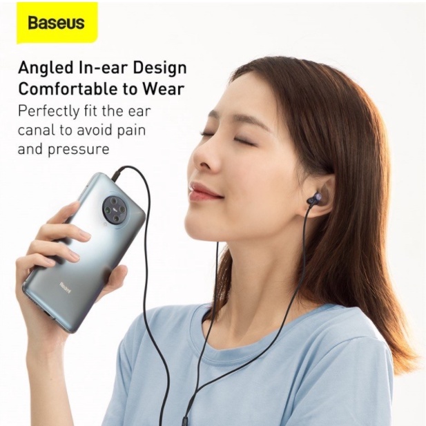 ✔BH 12 THÁNG✔Tai Nghe Nhét Tai Baseus H19 Âm Thanh Nổi 6D Và Mic Cho Điện Thoại Có Dây 3.5mm