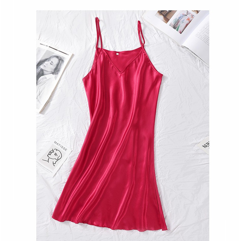 Váy Ngủ Đầm Ngủ Phi Bóng Trơn Màu Mặc Kèm với Áo Choàng Ngủ dành cho Cô Dâu BRIDE