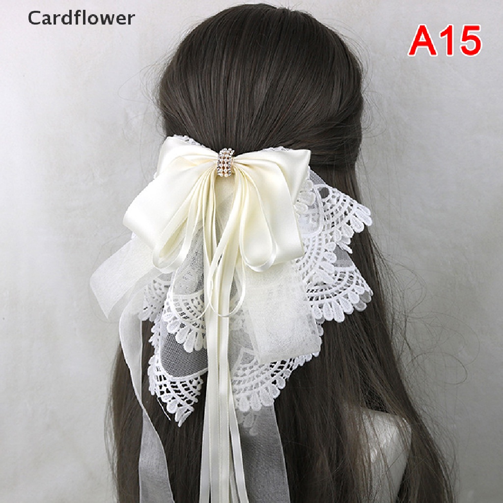 1 Kẹp Tóc Nơ Ren Hóa Trang Công Chúa Lolita