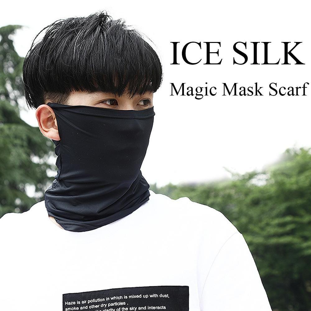 Mxgoods Khẩu Trang Che Phủ Cổ Bằng Lụa Lạnh Thể Thao Cho Nam