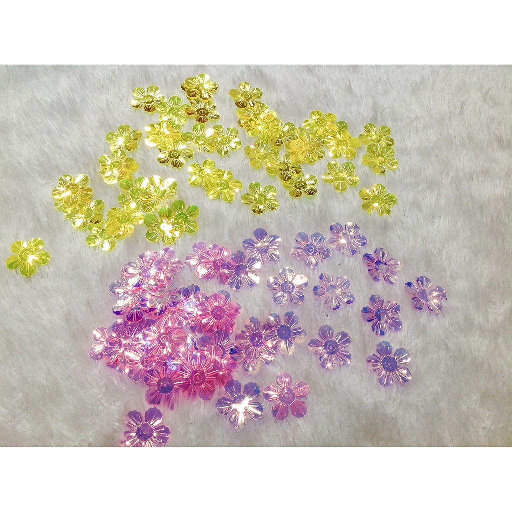 Hoa mai kim sa ánh xà cừ trong vắt làm bông kiểu trang trí cây cảnh size 3cm