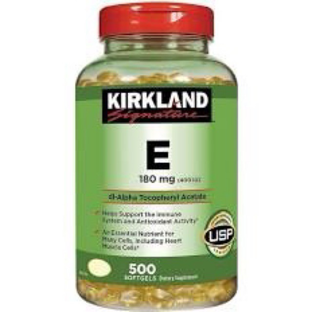 CHÍNH HÃNG Vitamin E 400ui Kirkland - Đẹp da: 500v - Mỹ