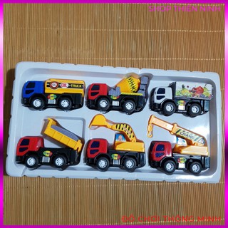 Bộ 6 chiếc xe công trình bánh đà