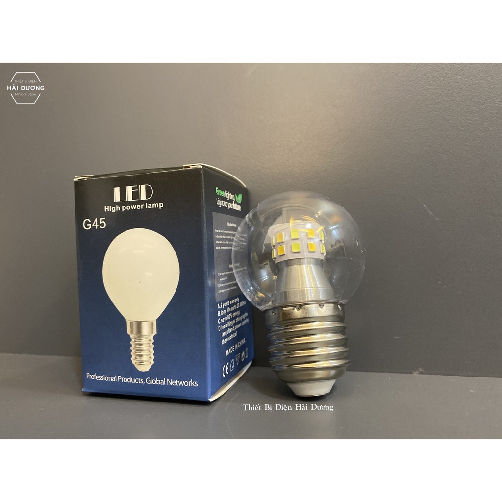 Bộ 3 Bóng Đèn Led G45 3 Chế Độ Ánh Sáng 7w Trắng - Vàng - Trung Tính Đui E27  Chip led siêu sáng - Bảo hành 2 năm