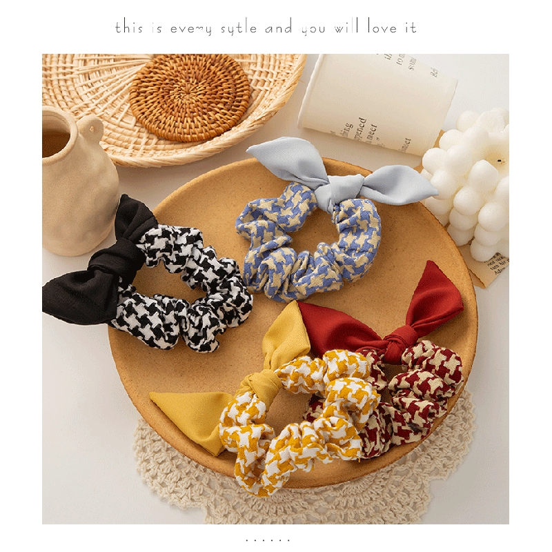 Dây Cột Tóc Đính Nơ Xinh Xắn Kiểu Pháp Cho Nữ