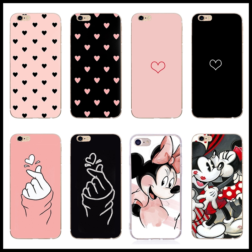 Ốp điện thoại mềm cho iphone 7 8 6s 6 plus xs se 2020 Ốp điện thoại silicon thiết kế trái tim tình yêu dễ thương
