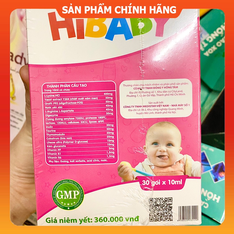 [Chính hãng] Siro Hibaby giúp trẻ ăn ngon cải thiện hệ tiêu hóa Hồng Tâm - Đông Y Hồng Tâm