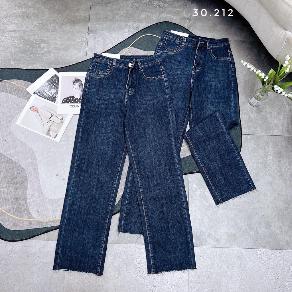 Quần Jeans ống đứng xanh đậm (mẫu mới)