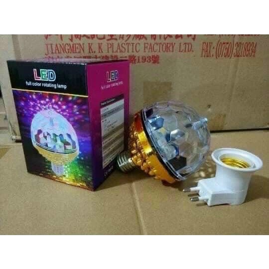 Đèn led quẩy pha lê xoay 7 màu thế hệ mới nhất
