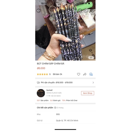 BÚT CHẤM ĐÁ 2 CÂY/13k