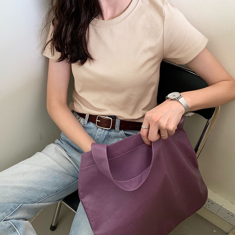 Áo thun SUXI tay ngắn cổ tròn màu trơn thiết kế thời trang mùa hè cho nữ