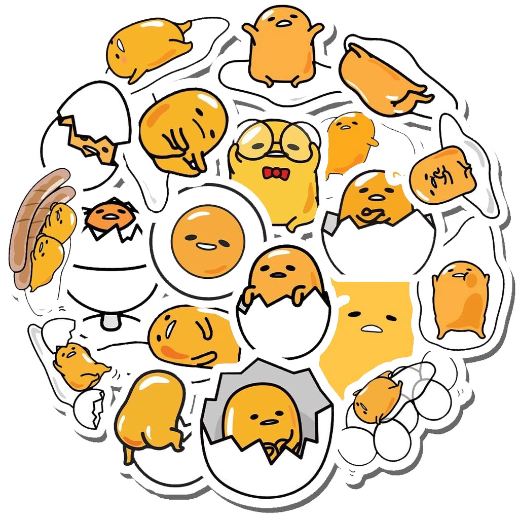 Stickers/ Hình dán GUDETAMA- trứng lười(combo10-60 stickes)