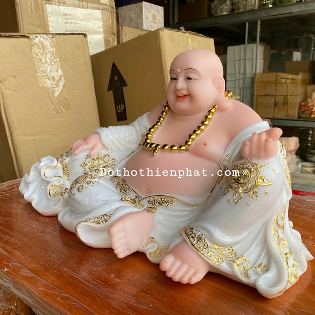 Tượng ông Phật di lạc đá 19in ngang 44 cm