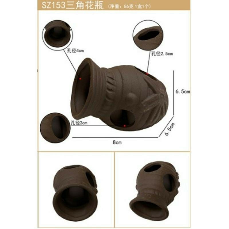 Ống Khối - Ô Tròn - Thanh Tròn - Đồ chơi cho tép - Gốm nung trang trí cho thủy sinh - Hồ Cá