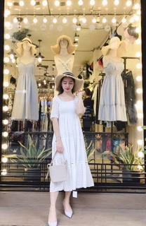 Váy trắng maxi