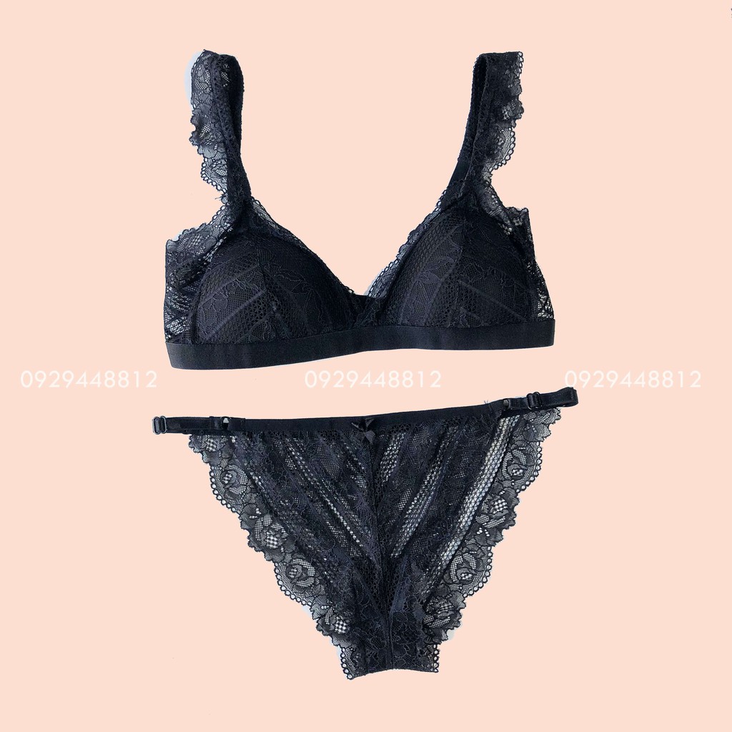 Áo Lót Bralette Ren ✅ FREESHIP ✅ Có Thể Mặc Bầu Thiết Kế Cánh Tiên Cao Cấp Kèm Đệm Mút 2 Màu Đen, Da Thiết Kế Cao Cấp | BigBuy360 - bigbuy360.vn