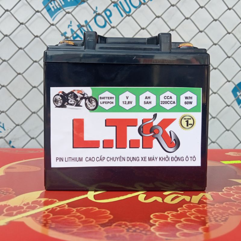 Ắc quy pin lithium 12.8v 5ah 220cca khởi động e pkl