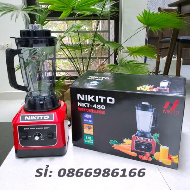 Máy Xay Sinh Tố Công Nghiệp NIKITO 4800W Nhật Bản chuyên dụng nhà hàng, khách sạn, quán coffee, xay đá, rau má,thịt cá..